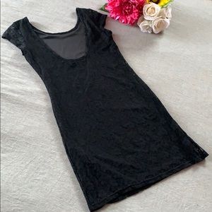 Low Back Black Lace Dress